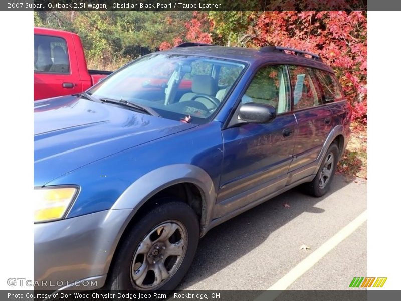 Obsidian Black Pearl / Taupe Leather 2007 Subaru Outback 2.5i Wagon
