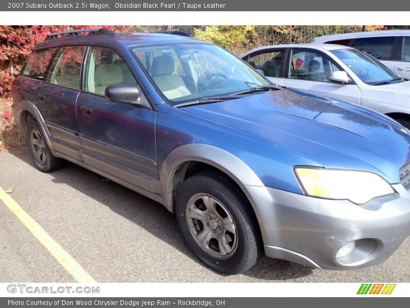 Obsidian Black Pearl / Taupe Leather 2007 Subaru Outback 2.5i Wagon
