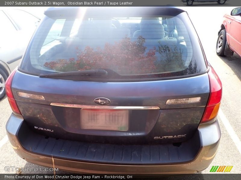 Obsidian Black Pearl / Taupe Leather 2007 Subaru Outback 2.5i Wagon