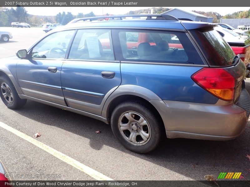 Obsidian Black Pearl / Taupe Leather 2007 Subaru Outback 2.5i Wagon