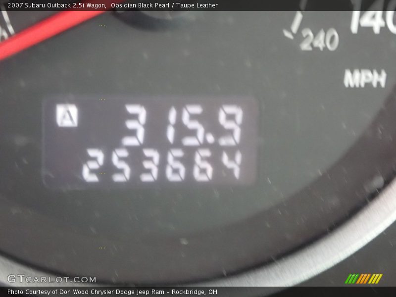 Obsidian Black Pearl / Taupe Leather 2007 Subaru Outback 2.5i Wagon