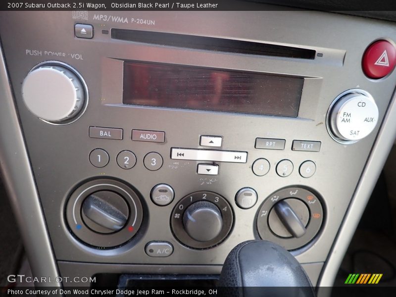 Obsidian Black Pearl / Taupe Leather 2007 Subaru Outback 2.5i Wagon