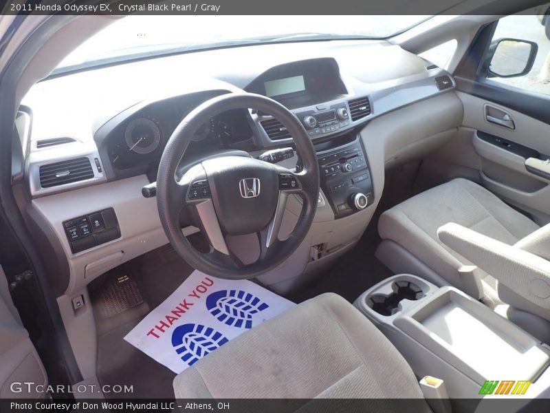 Crystal Black Pearl / Gray 2011 Honda Odyssey EX