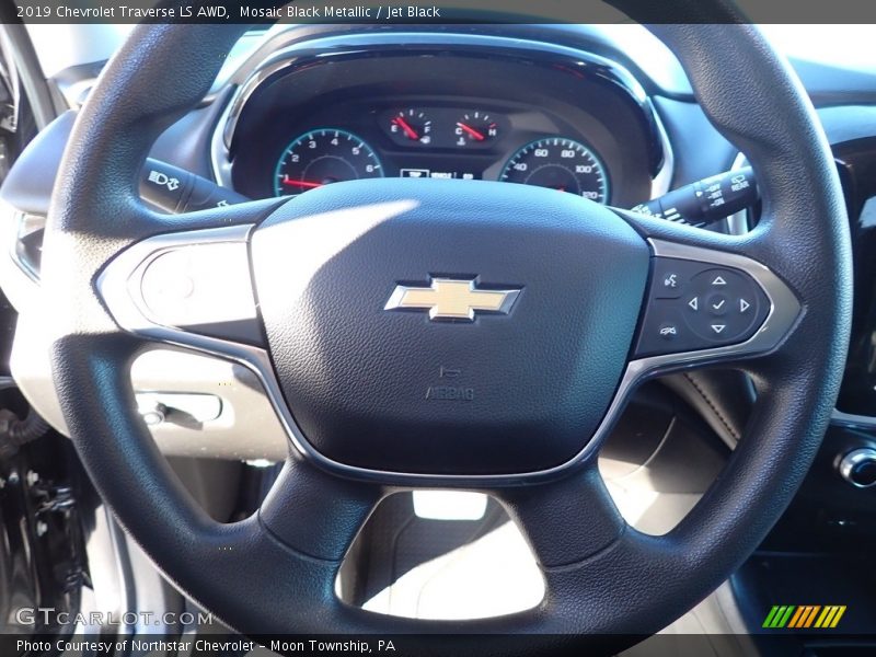 Mosaic Black Metallic / Jet Black 2019 Chevrolet Traverse LS AWD