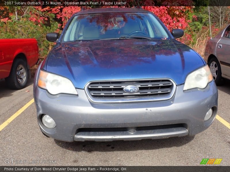 Obsidian Black Pearl / Taupe Leather 2007 Subaru Outback 2.5i Wagon