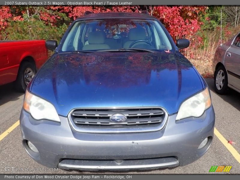 Obsidian Black Pearl / Taupe Leather 2007 Subaru Outback 2.5i Wagon