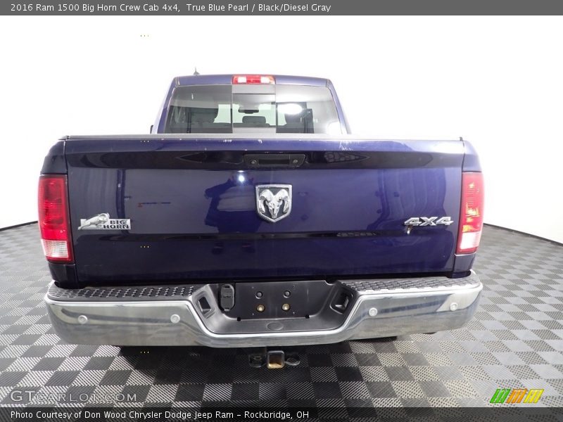 True Blue Pearl / Black/Diesel Gray 2016 Ram 1500 Big Horn Crew Cab 4x4