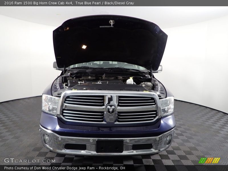 True Blue Pearl / Black/Diesel Gray 2016 Ram 1500 Big Horn Crew Cab 4x4