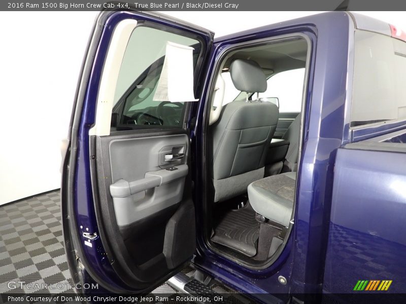 True Blue Pearl / Black/Diesel Gray 2016 Ram 1500 Big Horn Crew Cab 4x4