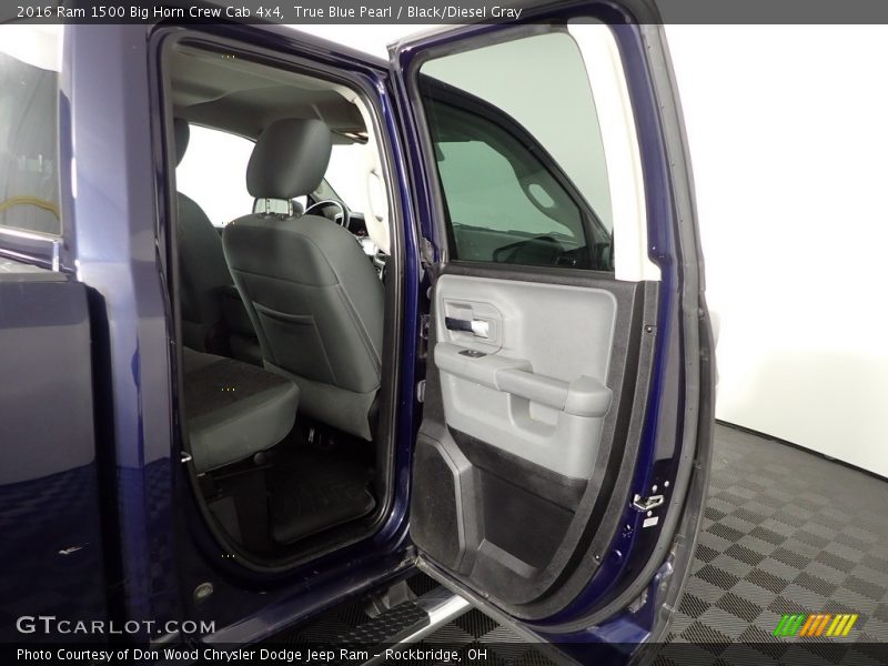 True Blue Pearl / Black/Diesel Gray 2016 Ram 1500 Big Horn Crew Cab 4x4