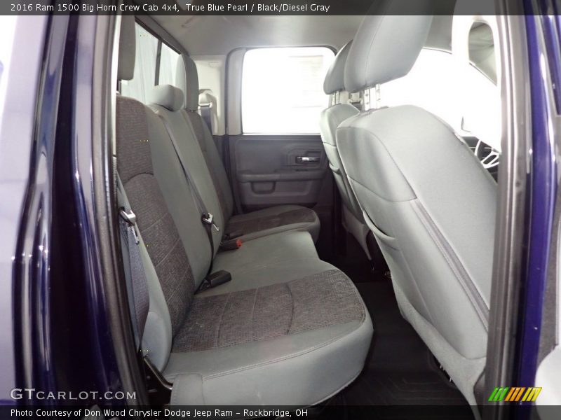 Rear Seat of 2016 1500 Big Horn Crew Cab 4x4
