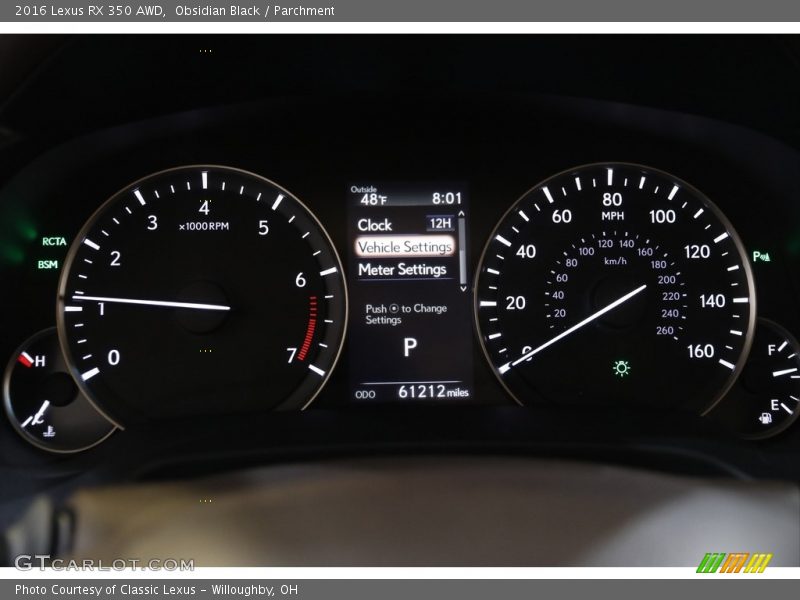  2016 RX 350 AWD 350 AWD Gauges