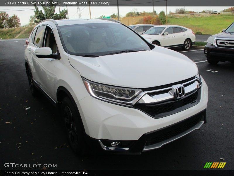 Platinum White Pearl / Ivory 2019 Honda CR-V Touring AWD