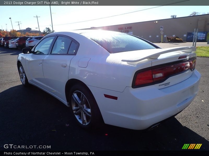 Bright White / Black/Red 2013 Dodge Charger SXT Plus AWD