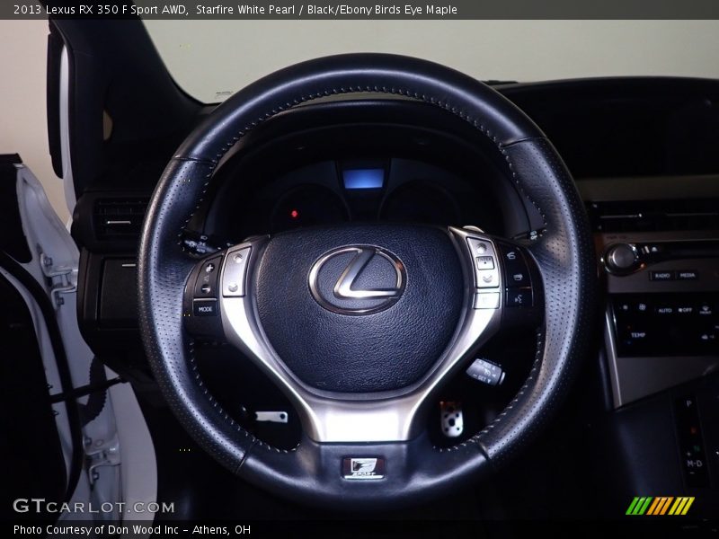 Starfire White Pearl / Black/Ebony Birds Eye Maple 2013 Lexus RX 350 F Sport AWD