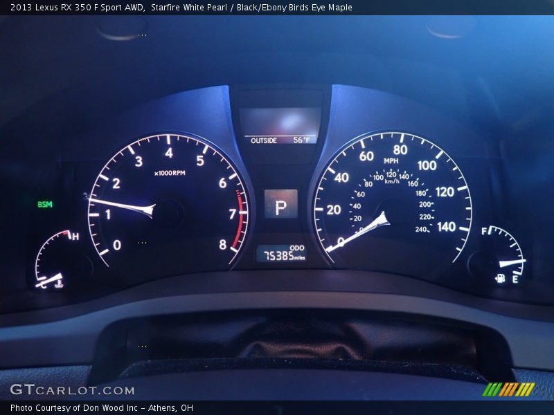 Starfire White Pearl / Black/Ebony Birds Eye Maple 2013 Lexus RX 350 F Sport AWD