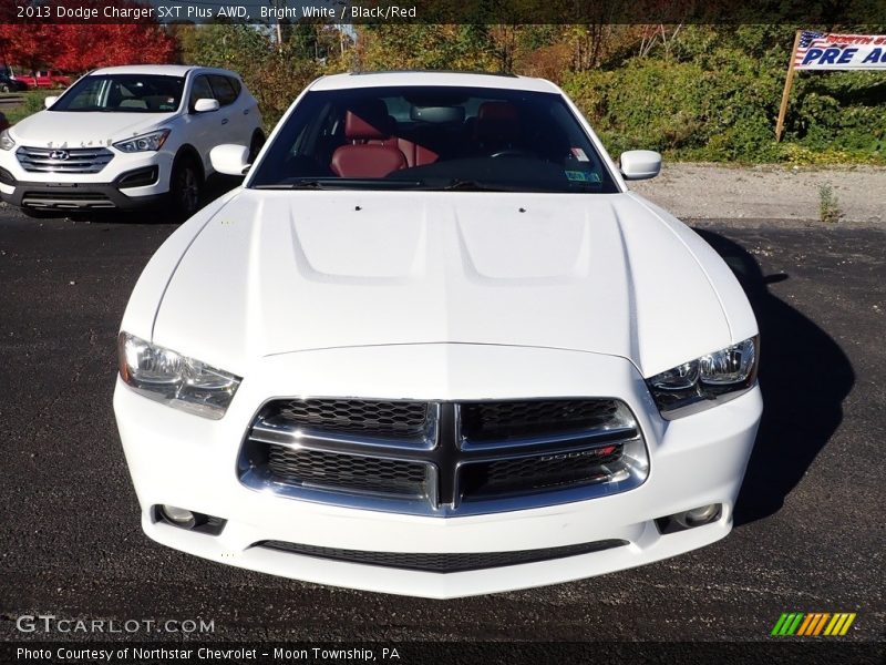 Bright White / Black/Red 2013 Dodge Charger SXT Plus AWD