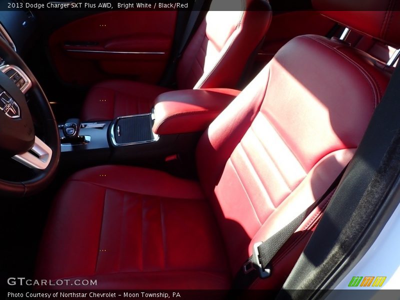 Bright White / Black/Red 2013 Dodge Charger SXT Plus AWD