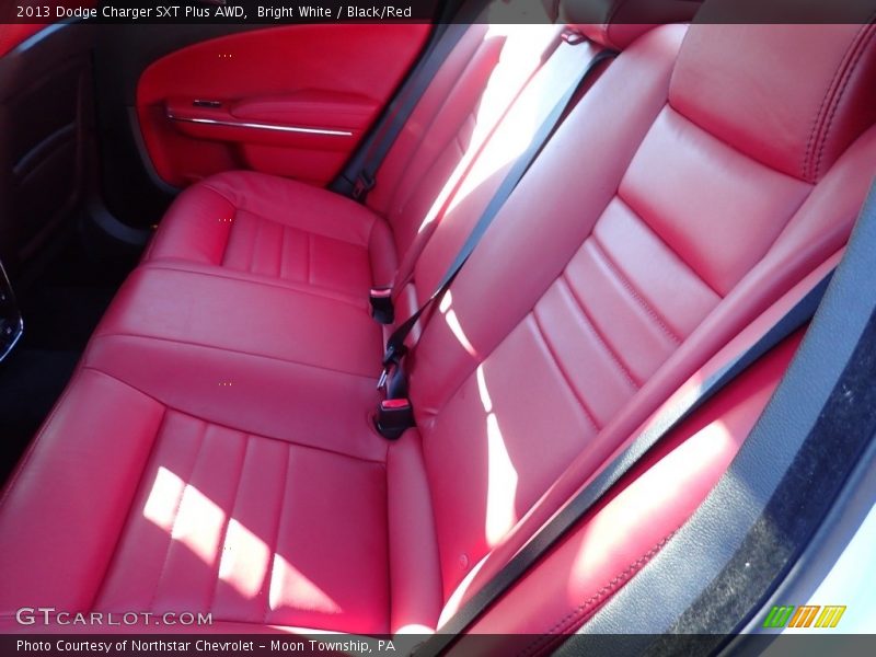 Bright White / Black/Red 2013 Dodge Charger SXT Plus AWD