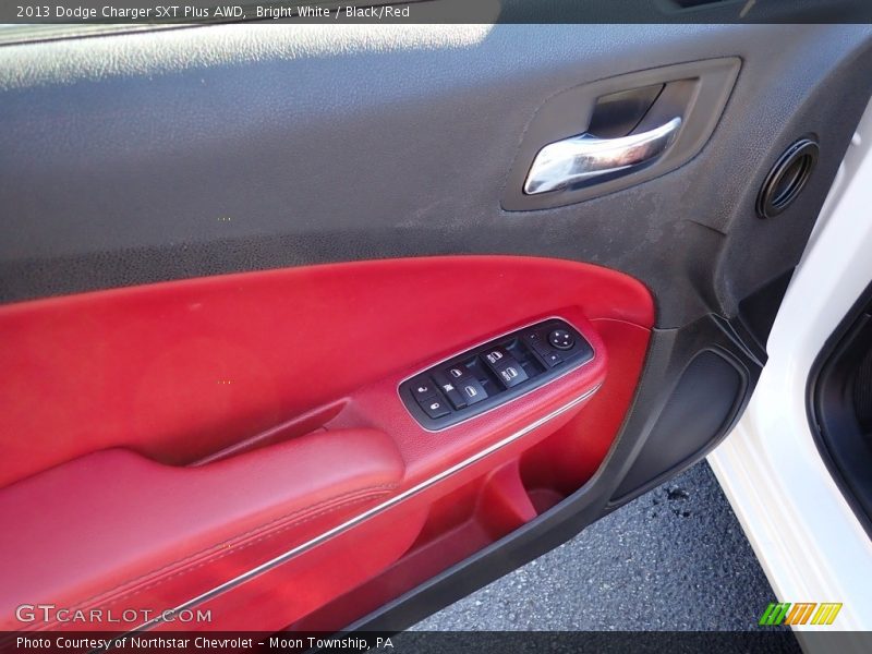Bright White / Black/Red 2013 Dodge Charger SXT Plus AWD