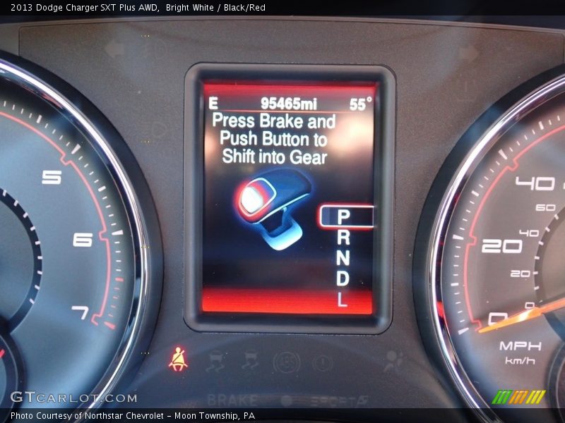 Bright White / Black/Red 2013 Dodge Charger SXT Plus AWD