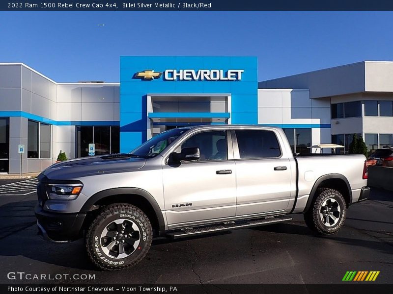 Billet Silver Metallic / Black/Red 2022 Ram 1500 Rebel Crew Cab 4x4