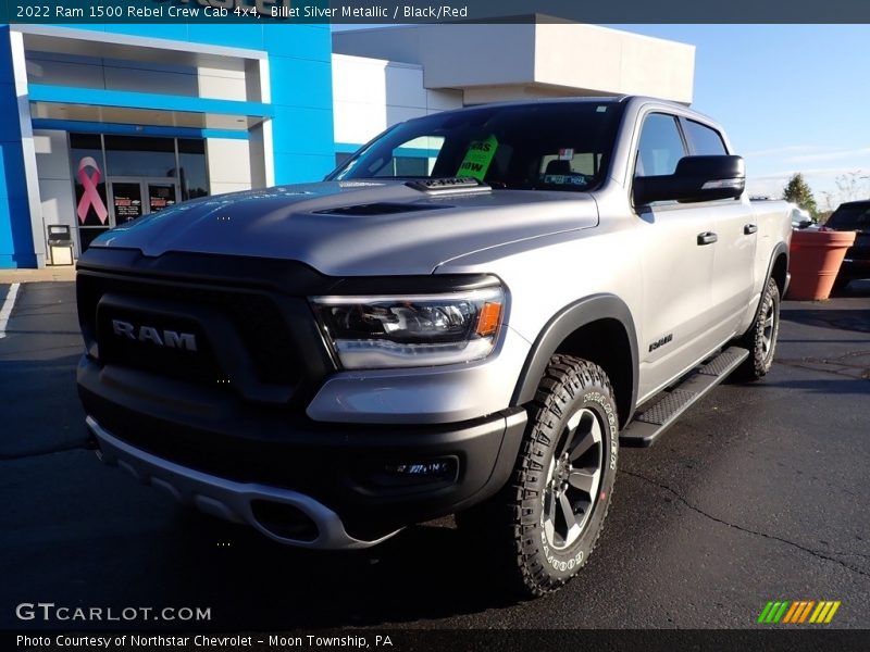Billet Silver Metallic / Black/Red 2022 Ram 1500 Rebel Crew Cab 4x4
