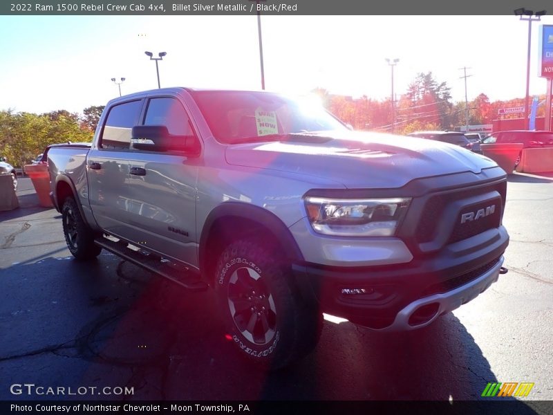 Billet Silver Metallic / Black/Red 2022 Ram 1500 Rebel Crew Cab 4x4