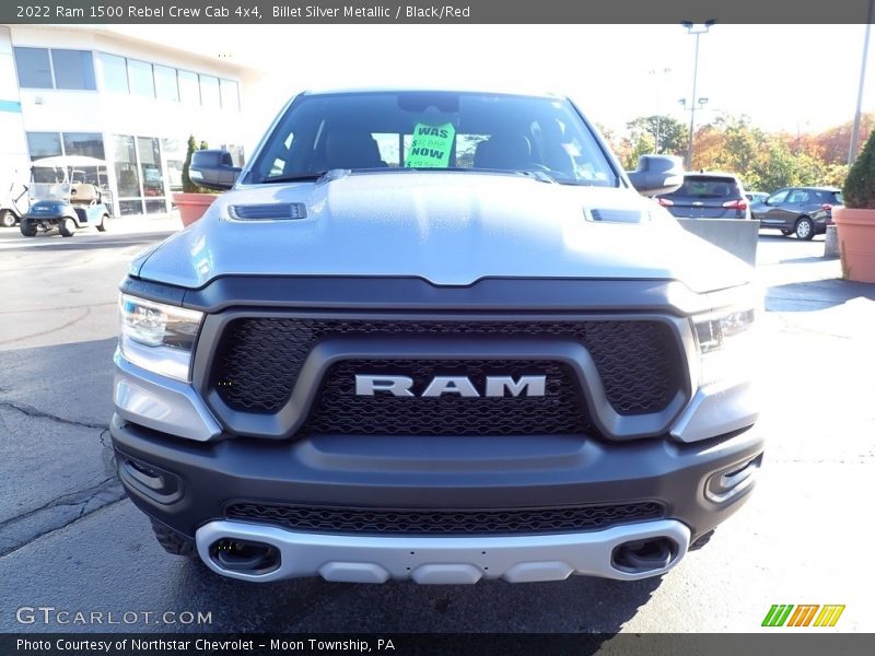 Billet Silver Metallic / Black/Red 2022 Ram 1500 Rebel Crew Cab 4x4