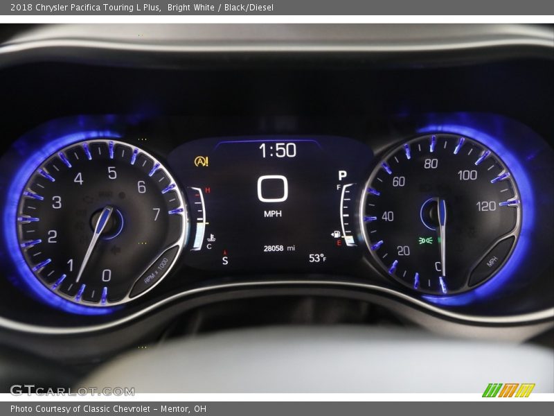 Bright White / Black/Diesel 2018 Chrysler Pacifica Touring L Plus