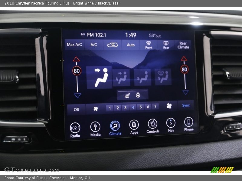 Bright White / Black/Diesel 2018 Chrysler Pacifica Touring L Plus