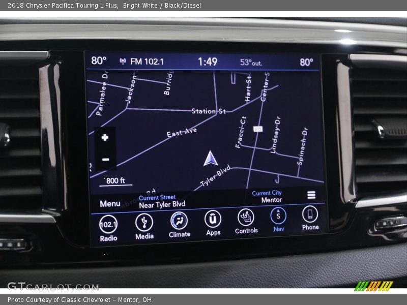 Bright White / Black/Diesel 2018 Chrysler Pacifica Touring L Plus