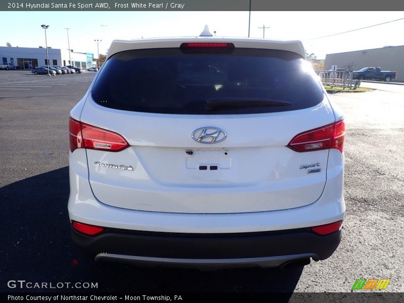 Frost White Pearl / Gray 2014 Hyundai Santa Fe Sport AWD