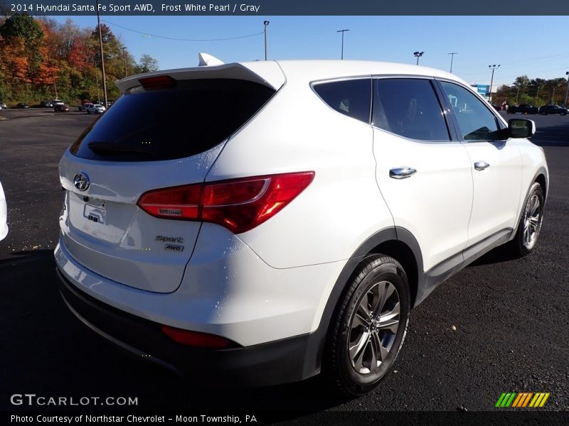 Frost White Pearl / Gray 2014 Hyundai Santa Fe Sport AWD