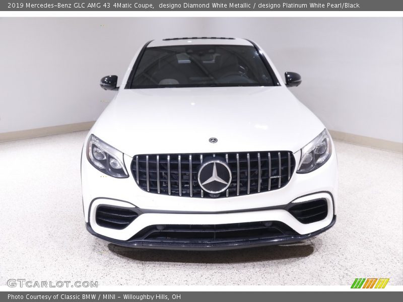 designo Diamond White Metallic / designo Platinum White Pearl/Black 2019 Mercedes-Benz GLC AMG 43 4Matic Coupe