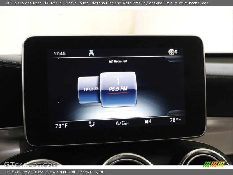 designo Diamond White Metallic / designo Platinum White Pearl/Black 2019 Mercedes-Benz GLC AMG 43 4Matic Coupe
