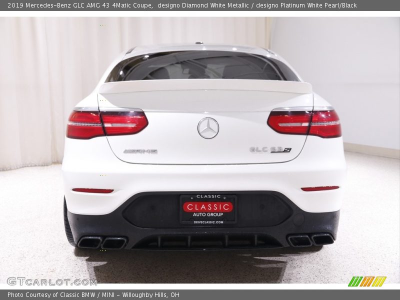 designo Diamond White Metallic / designo Platinum White Pearl/Black 2019 Mercedes-Benz GLC AMG 43 4Matic Coupe