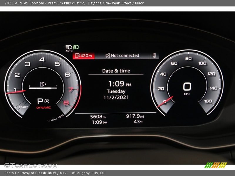  2021 A5 Sportback Premium Plus quattro Premium Plus quattro Gauges