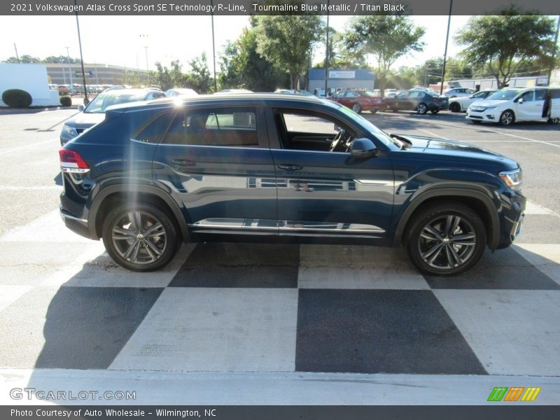 Tourmaline Blue Metallic / Titan Black 2021 Volkswagen Atlas Cross Sport SE Technology R-Line