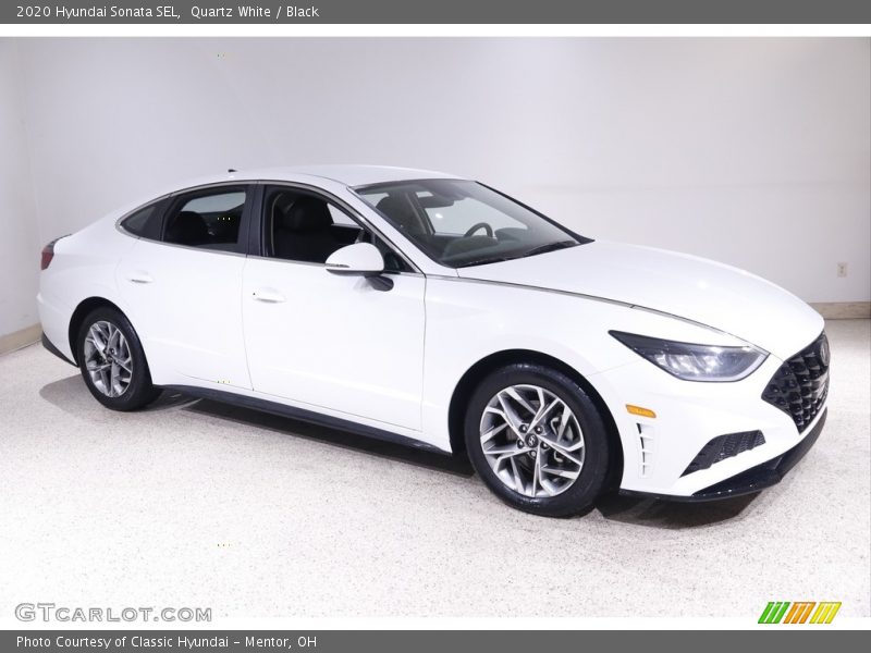 Quartz White / Black 2020 Hyundai Sonata SEL