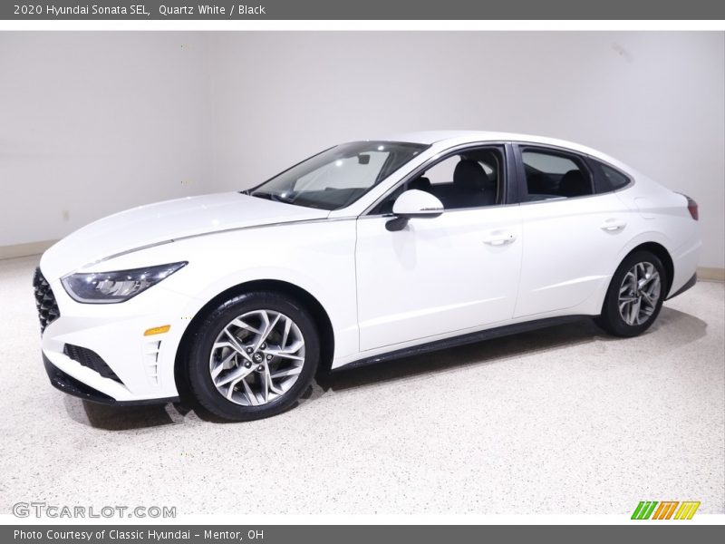 Quartz White / Black 2020 Hyundai Sonata SEL