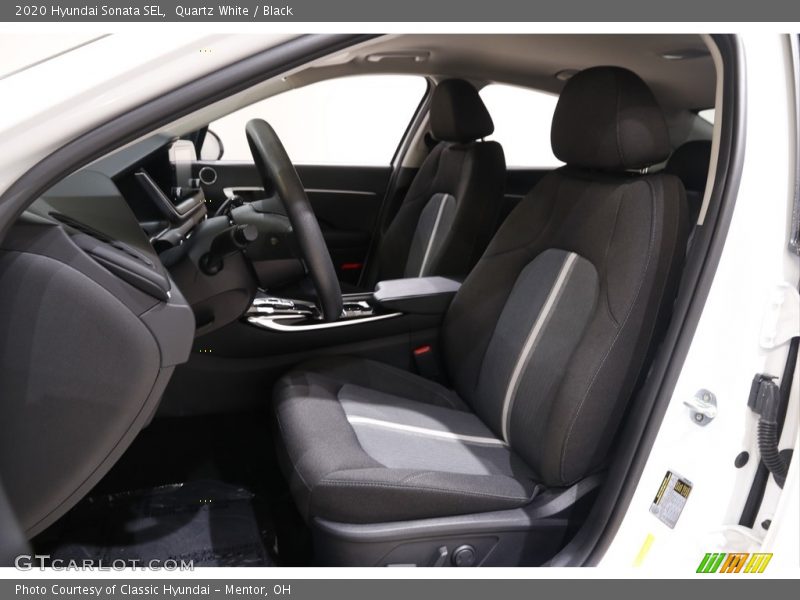 Quartz White / Black 2020 Hyundai Sonata SEL