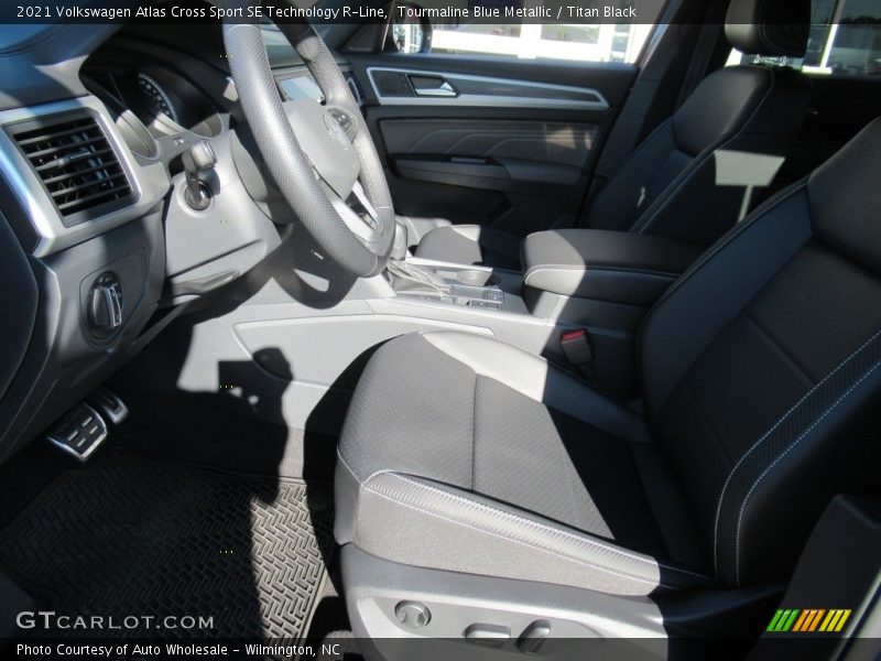 Tourmaline Blue Metallic / Titan Black 2021 Volkswagen Atlas Cross Sport SE Technology R-Line