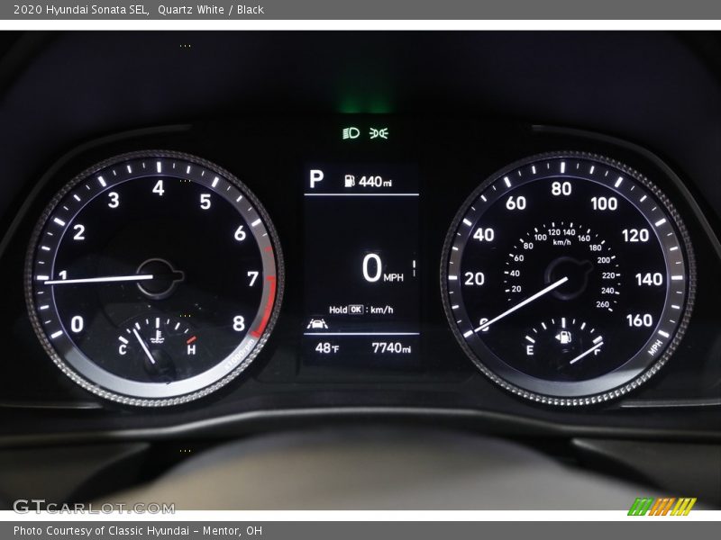 Quartz White / Black 2020 Hyundai Sonata SEL
