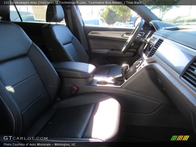 Tourmaline Blue Metallic / Titan Black 2021 Volkswagen Atlas Cross Sport SE Technology R-Line