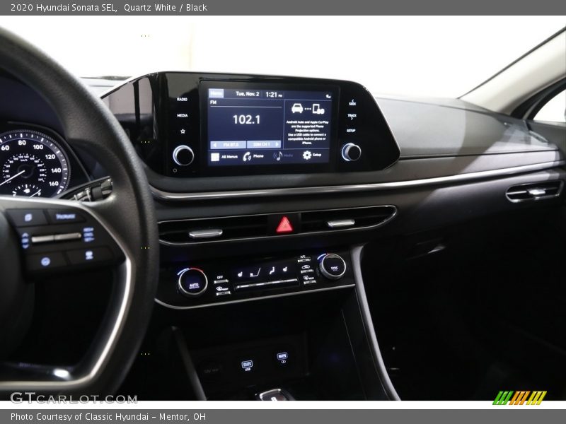 Quartz White / Black 2020 Hyundai Sonata SEL