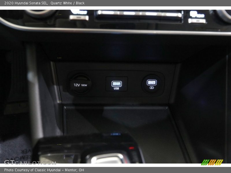 Quartz White / Black 2020 Hyundai Sonata SEL