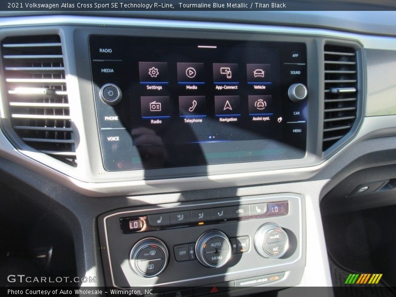 Tourmaline Blue Metallic / Titan Black 2021 Volkswagen Atlas Cross Sport SE Technology R-Line