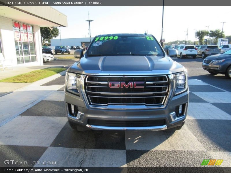 Satin Steel Metallic / Jet Black 2021 GMC Yukon SLT 4WD