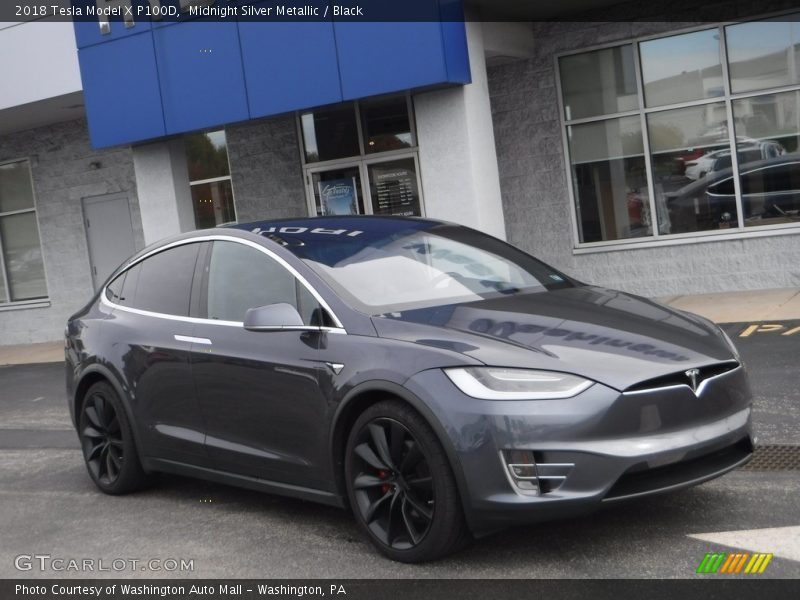 Midnight Silver Metallic / Black 2018 Tesla Model X P100D